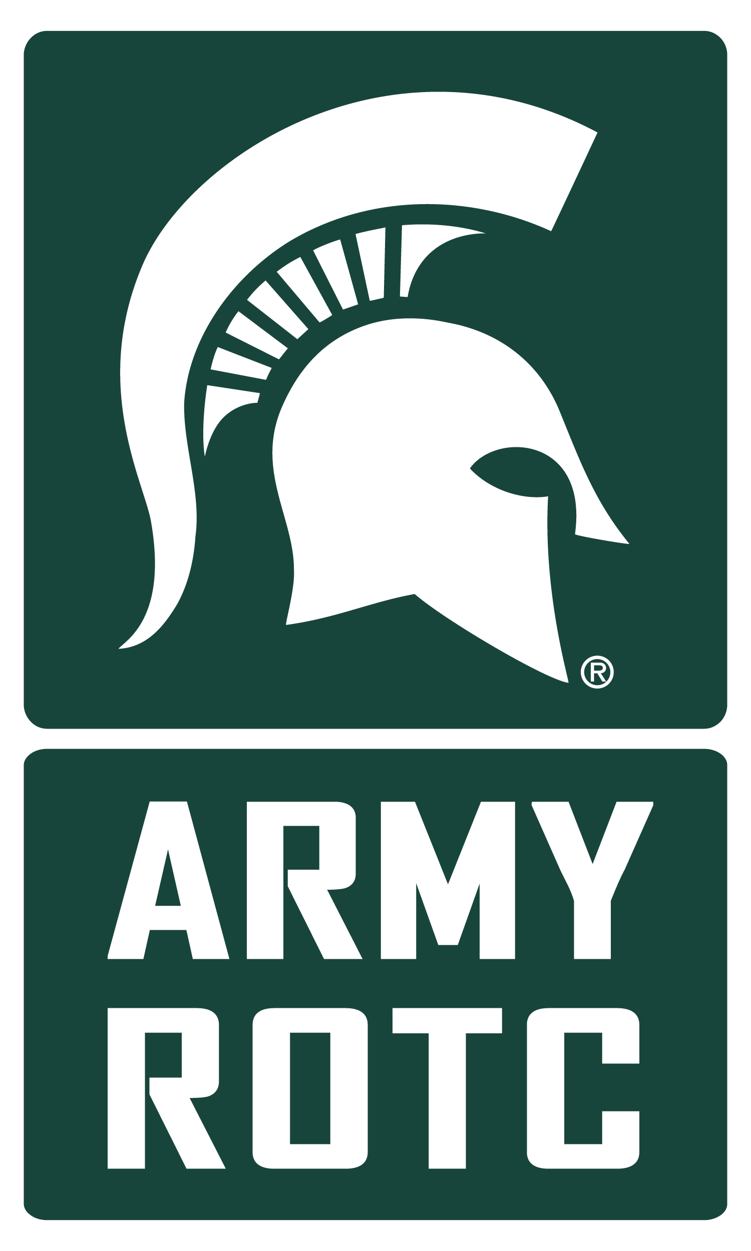 Army ROTC icon on green background